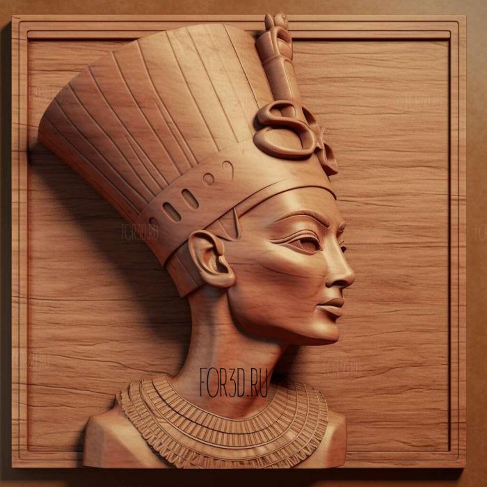 Nefertiti Foia 4 stl model for CNC